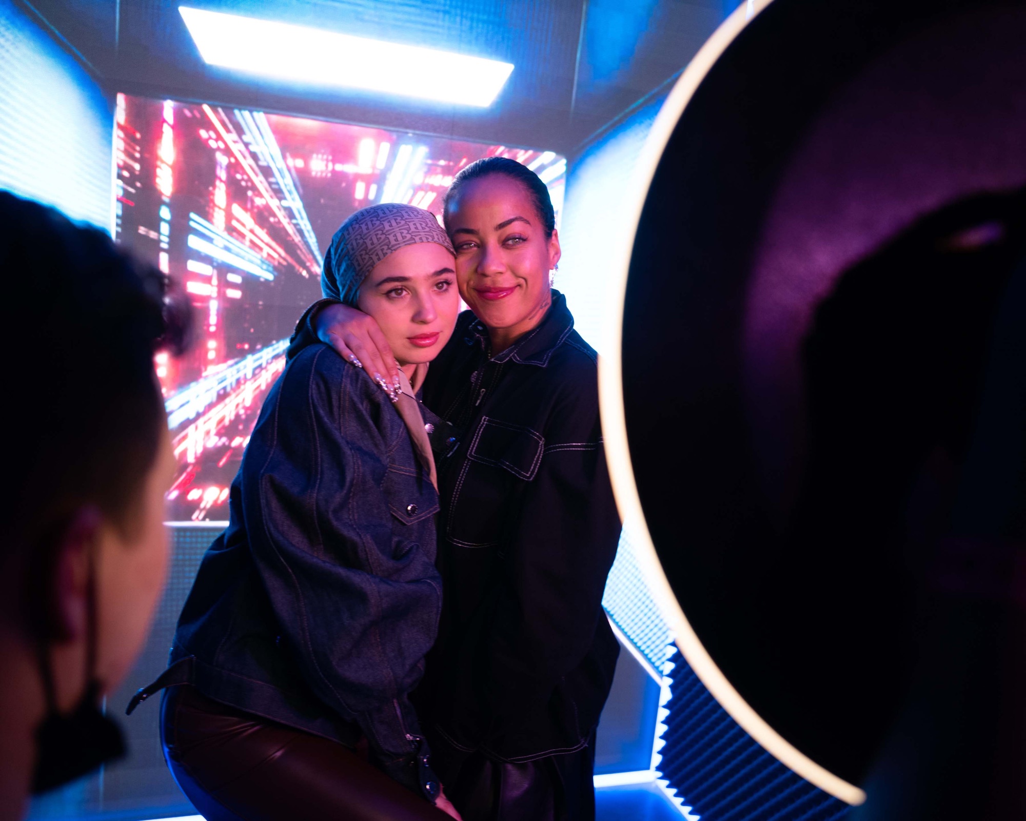 Guests at the photo booth