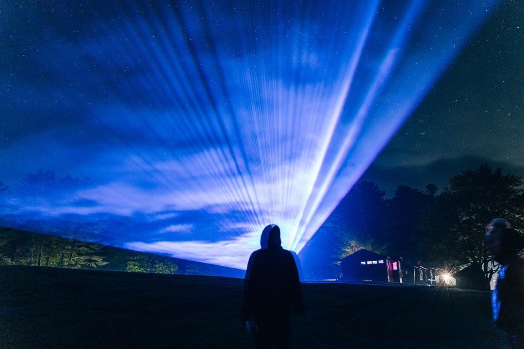 Laser over the field
