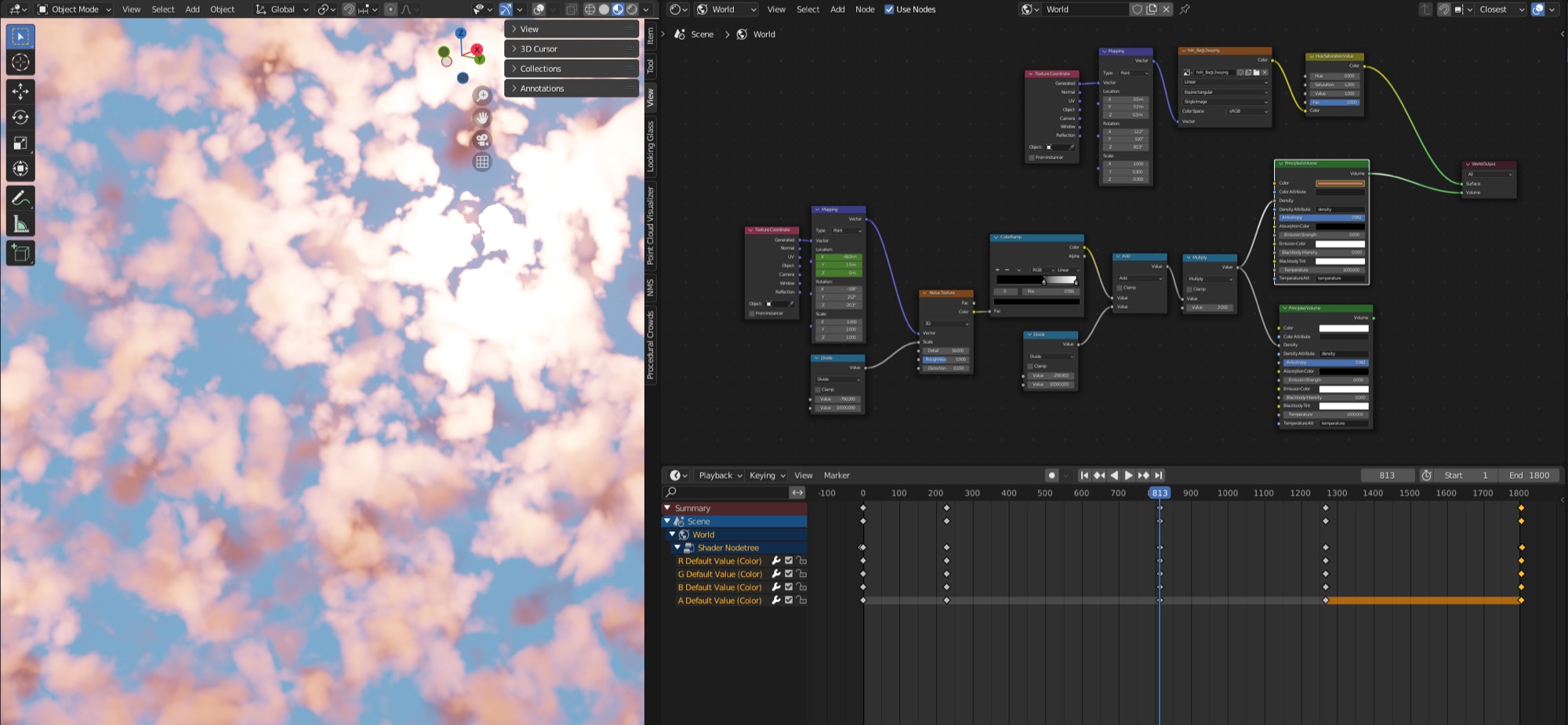 Cloud setup in Blender